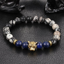 Silver Plated Buddha Leopard Bracelet